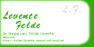 levente felde business card